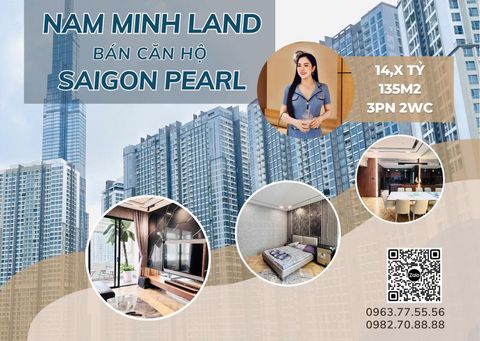  Bán căn hộ Saigon Pearl 3 phòng ngủ 135m2- Nhà đẹp, nội thất thời thường, view thoáng mát 