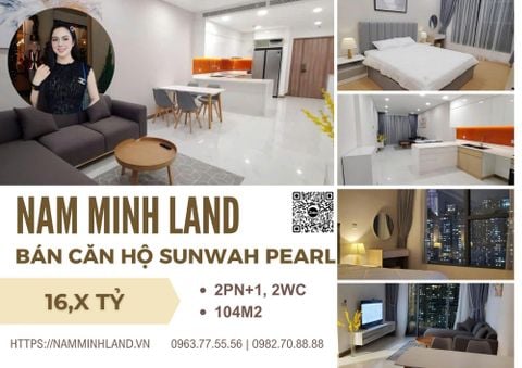  Bán căn hộ Sunwah Pearl 2 phòng ngủ+1 104m2, Trục GH-06 