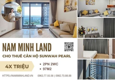  Cho thuê căn hộ Sunwah Pearl 2 phòng ngủ 97m2- View sông thoáng mát, nội thất sang trọng 