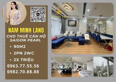  Saigon Pearl - Cho thuê căn hộ 2 phòng ngủ, Tầng cao view thoáng mát, đầy đủ nội thất - Giá 24 triệu 