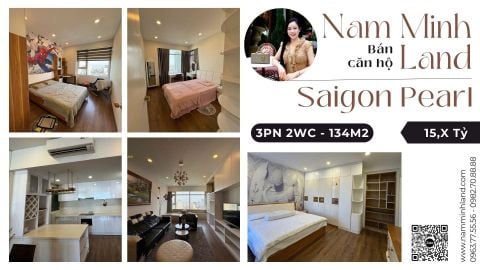  Bán căn hộ Saigon Pearl 3 phòng ngủ 134m2- Căn hộ tone gỗ ấm cực mới và sang trọng 