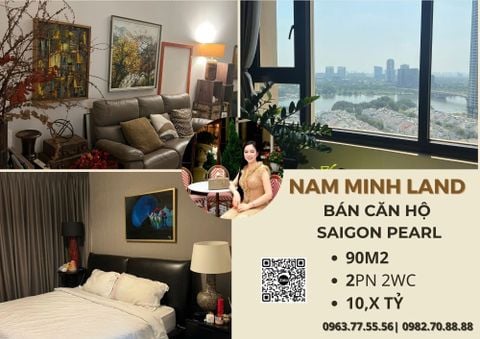  Bán căn hộ 2PN Saigon Pearl, 90m2, căn hộ view sông, sống chuẩn ven sông Sài Gòn 