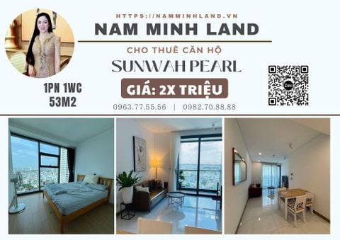  Cho thuê căn hộ Sunwah Pearl 1 phòng ngủ 53m2 - Căn hộ mới sáng sủa 