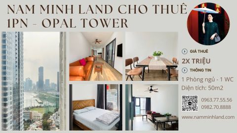  Cho thuê căn hộ Opal Saigon Pearl 1 phòng ngủ 50m2- View quận 1, nội thất đẹp 