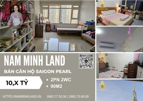  Bán căn hộ Saigon Pearl 2 phòng ngủ 90m2 - Căn hộ view thoáng mát đón gió chiều 