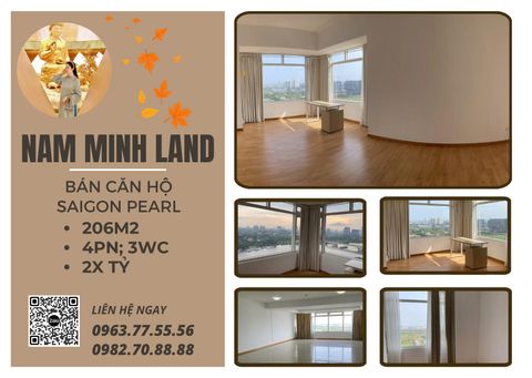  Bán căn hộ Saigon Pearl 4 Phòng ngủ 206m2 - Tầm view đẹp nhất dự án 