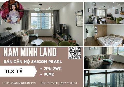  Bán căn hộ Saigon Pearl 2 Phòng ngủ 86m2 - View sông cực đã mắt, căn hộ xinh xắn đang chờ đón bạn 