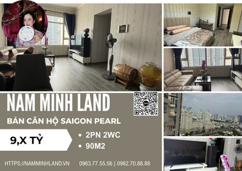  Bán căn hộ Saigon Pearl 2 Phòng ngủ 90m2 - View thành phố thoáng mát, không gian sống nhẹ nhàng chill chill 
