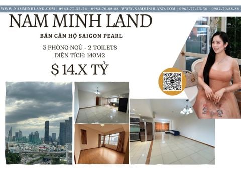  Bán căn hộ Saigon Pearl 3 phòng ngủ 141m2 - Đón gió sông cực mát cùng căn hộ rộng rãi 