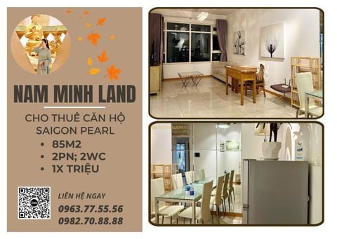  Cho thuê căn hộ Saigon Pearl 2 phòng ngủ 85m2 - Căn hộ xinh xắn giá tốt 