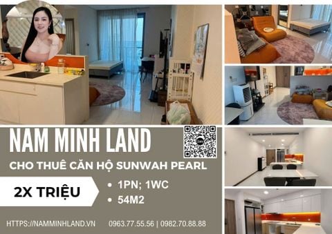  Cho thuê căn hộ Sunwah Pearl 1 phòng ngủ 54m2- View thành phố giá chỉ 2X triệu 