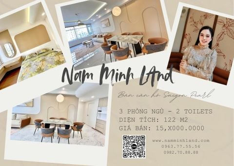  Bán căn hộ Saigon Pearl 3 Phòng ngủ 122m2 - Tầm view đẹp nhất dự án 