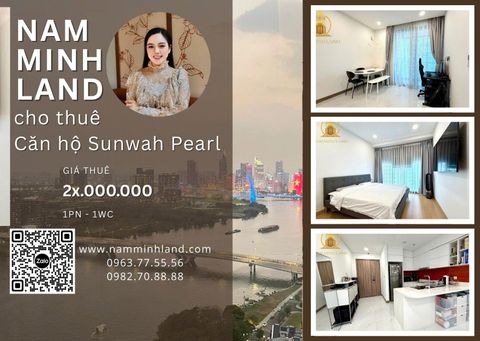  Cho thuê căn hộ Sunwah Pearl 1 Phòng ngủ 57m2 - Tầng trung, view sông Sài Gòn thoáng mát 