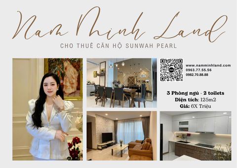  Cho thuê căn hộ Sunwah Pearl  Phòng ngủ 126m2 - Tầng cao, view sông Sài Gòn thoáng mát 