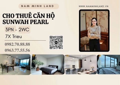  Cho thuê căn hộ Sunwah Pearl 3 Phòng ngủ 130m2 - Tầng trung, view sông Sài Gòn thoáng mát 