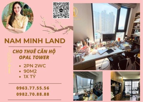 Bán căn hộ Opal Tower 2 Phòng ngủ 90m2 - Tầng trung, view Quận 1, sông Sài Gòn, cầu Thủ Thiêm 