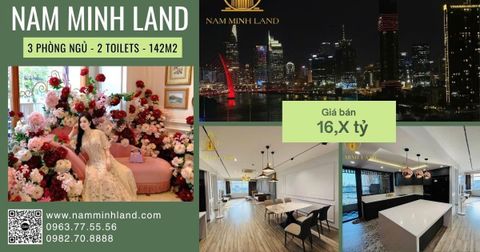  Bán căn hộ Saigon Pearl 3 Phòng ngủ 142m2 - View sông Sài Gòn ngắm quận 1 