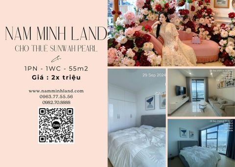  Sunwah Pearl - Cho thuê căn hộ 1 phòng ngủ 55m2, nhà mới tinh, hướng mát, trống sẵn chỉ cần xách vali vào ở 