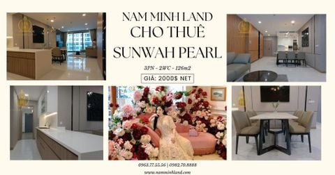  Sunwah Pearl - Cho thuê căn hộ 3 phòng ngủ 126m2, nhà mới tinh, hướng mát, trống sẵn chỉ cần xách vali vào ở 