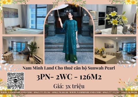  Sunwah Pearl - Cho thuê căn hộ 3 phòng ngủ, Tầng cao, view thành phố 