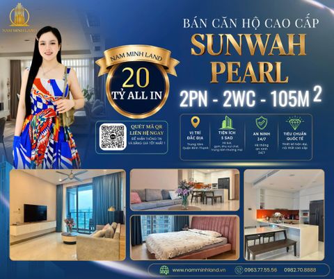  Bán căn hộ Sunwah Pearl - 2 phòng ngủ 105m2- Căn hộ xinh xắn 