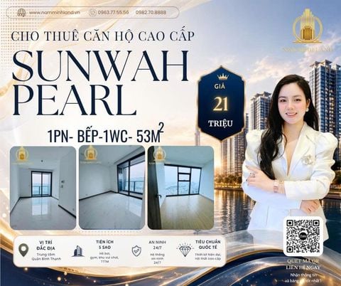  Sunwah Pearl - Cho thuê căn hộ - 1PN 53m2 view thành phố - Nội thất hiện đại 