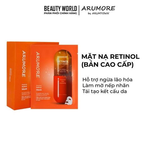 Mặt Nạ Arumore Retinol Mask Tái Tạo Da Hỗ Trợ Cải Thiện Lão Hóa 23ml