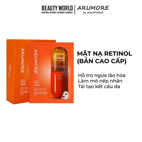 Mặt Nạ Arumore Retinol Mask Tái Tạo Da Hỗ Trợ Cải Thiện Lão Hóa 23ml