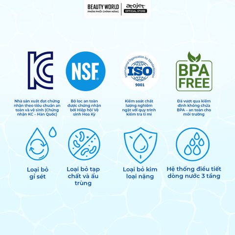Bộ Vòi Sen Lọc Nước Atojet AJ-8200