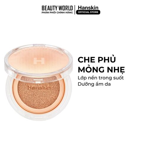 Phấn Nước Trang Điểm Hanskin Nudi-Thin Cover Cushion N01 Pure Cream