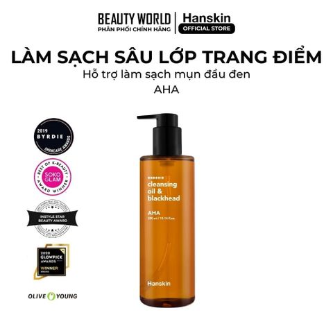 Dầu Tẩy Trang Tẩy Tế Bào Chết HANSKIN PORE CLEANSING OIL AHA 300ml