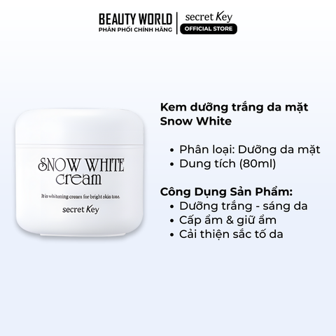 Kem Dưỡng Trắng Da Mặt SecretKey Snow White Cream 80ml