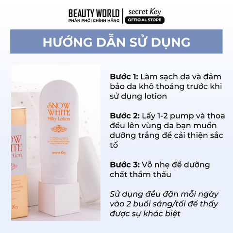 Dưỡng Thể Snow White Sữa Dưỡng Thể Trắng Da Secret Key Milky Lotion (120g)