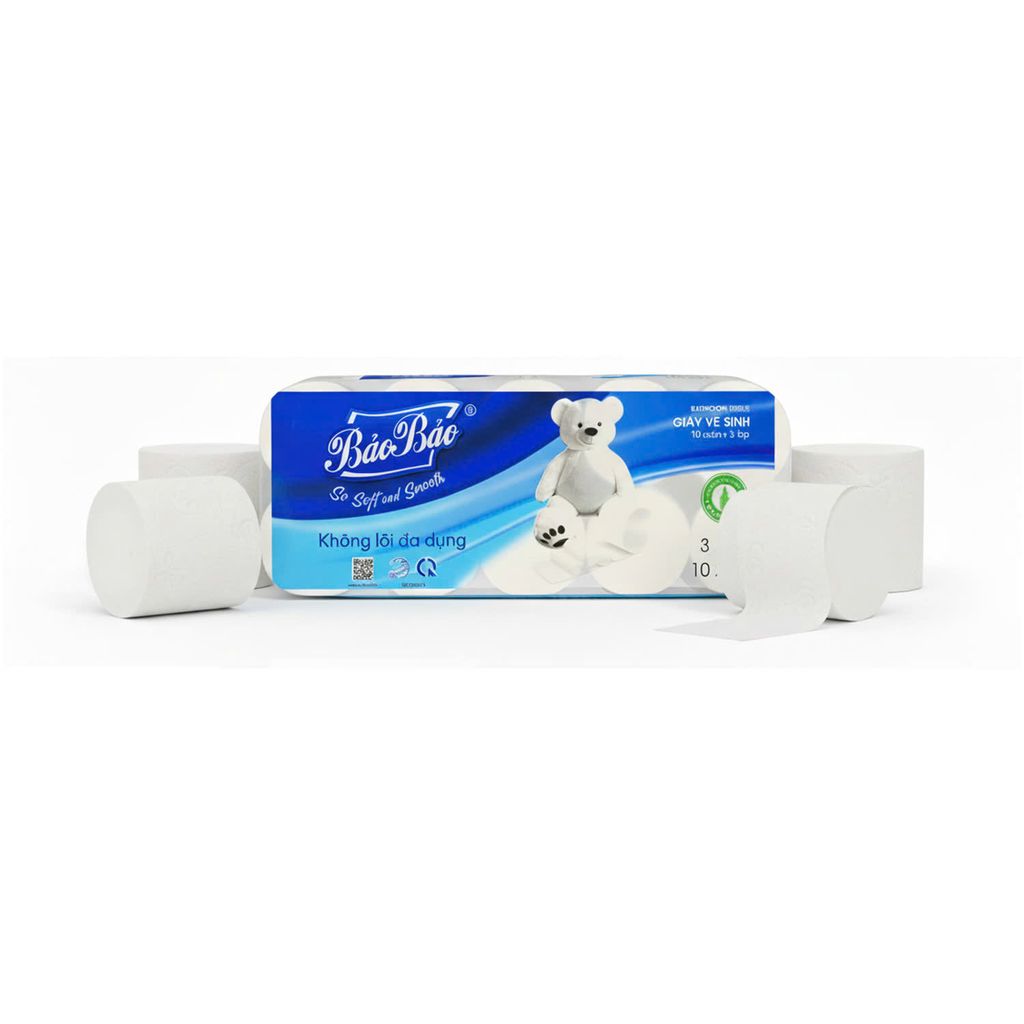  GVS 10 CUỘN KHÔNG LÕI  GẤU TRÚC 