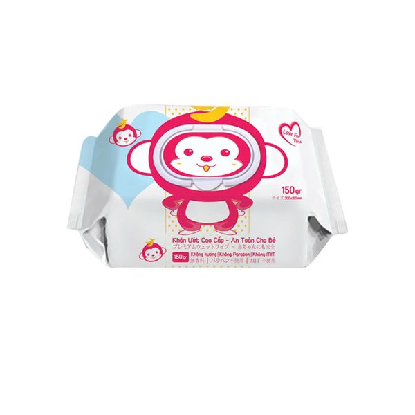  KHĂN ƯỚT KHỈ XANH/CAM NÂU/HỒNG 