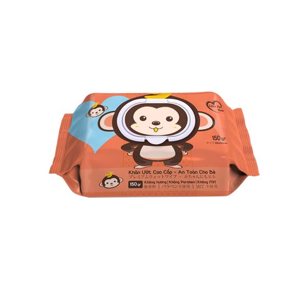  KHĂN ƯỚT KHỈ XANH/CAM NÂU/HỒNG 