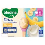 Sữa chua Bledina vị chuối, 6m+, lốc 6 hũ