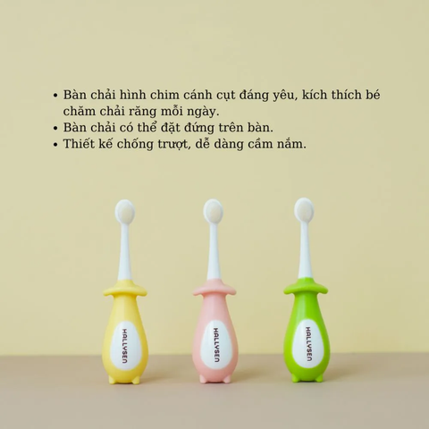 Bàn chải lông tơ Hallysen cho bé