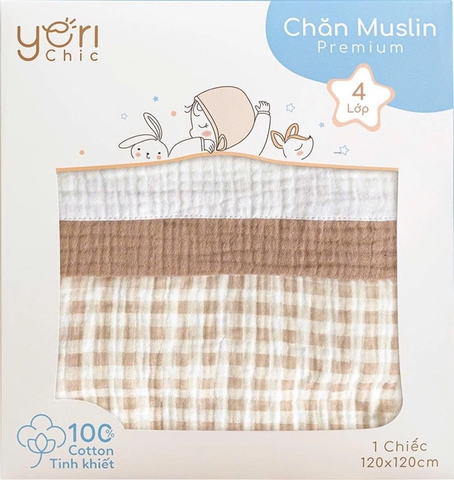 Chăn kẻ Muslin Yori YC-530