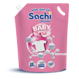 Nước Giặt Xả Cho Bé Sachi Organic Dạng Túi Lớn 3.2kg Tiết Kiệm, Hương Thơm Dịu Nhẹ, Làm Sạch Vết Bẩn