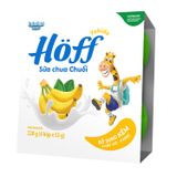 Sữa chua Hoff chuối, lốc 4 hũ, 6m+