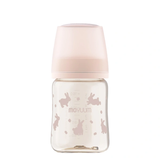 Bình sữa nhựa PPSU Moyuum cổ rộng All In One Bottle 170 ml - Thỏ hồng (0 - 3 tháng)