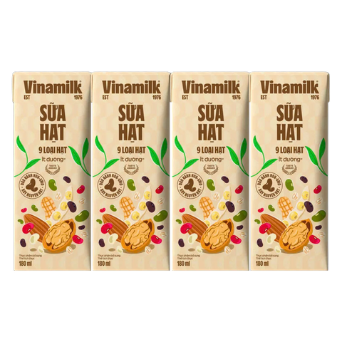 Sữa 9 loại hạt Super Nut 180ml ít đường, lốc 4 hộp