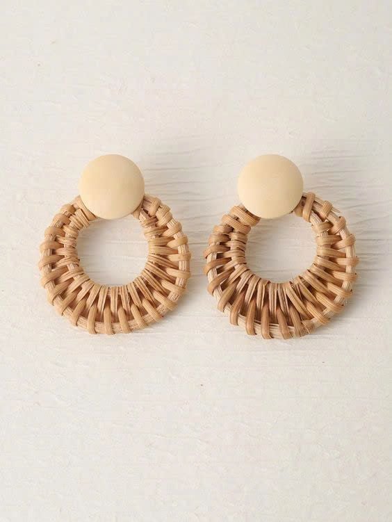  Handcrafted Natural Rattan Earrings - ER_NCV011 