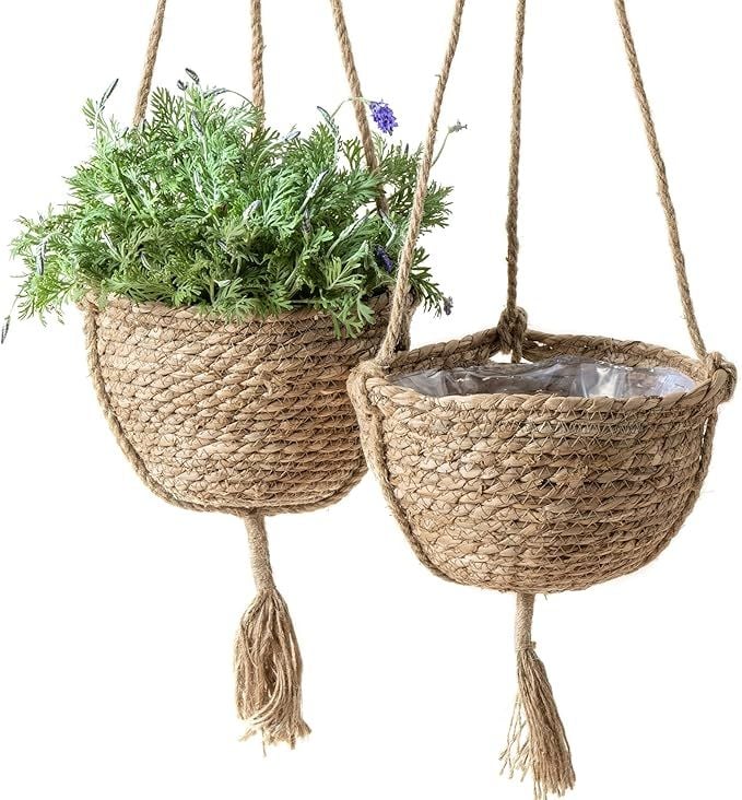  Handcrafted Water Hyacinth Hanging Pot - POT_NCV001 