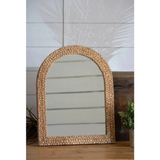  Handcrafted Arched Water Hyacinth Wall Mirror - MR_NCV001 