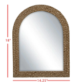  Handcrafted Arched Water Hyacinth Wall Mirror - MR_NCV001 