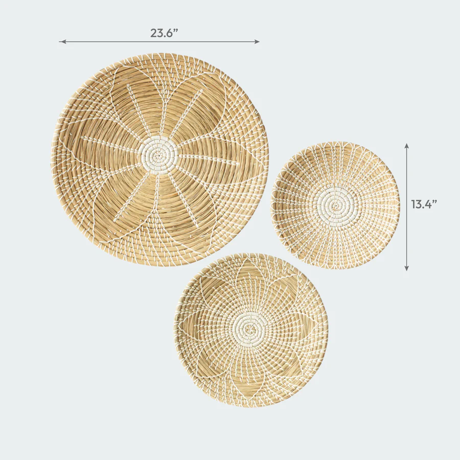 Handcrafted Seagrass Woven Wall Decor Set - WD_NCV001 