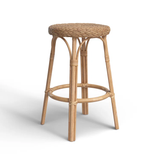  Handcrafted Water Hyacinth & Rattan Stool - ST_NCV009 