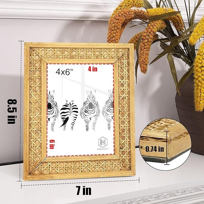  Handcrafted Natural Rattan Picture Frame - PF_NCV008 